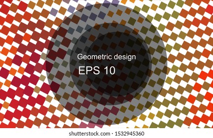 Geometric design halftone with a set of colorful abstract circles. Multicolor, rainbow vector layout with lines, rectangles. Decorative design in an abstract style with rectangles. EPS 10 Vector
