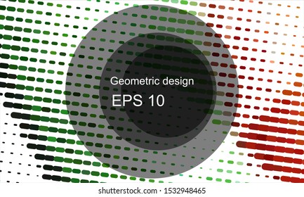 Geometric design halftone with a set of colorful abstract circles. Multicolor, rainbow vector layout with lines, rectangles. Decorative design in an abstract style with rectangles. EPS 10 Vector