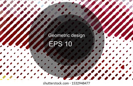Geometric design halftone with a set of colorful abstract circles. Multicolor, rainbow vector layout with lines, rectangles. Decorative design in an abstract style with rectangles. EPS 10 Vector