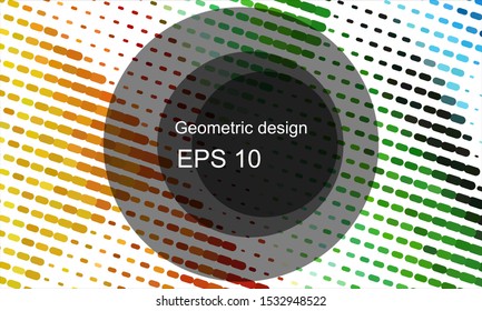 Geometric design halftone with a set of colorful abstract circles. Multicolor, rainbow vector layout with lines, rectangles. Decorative design in an abstract style with rectangles. EPS 10 Vector