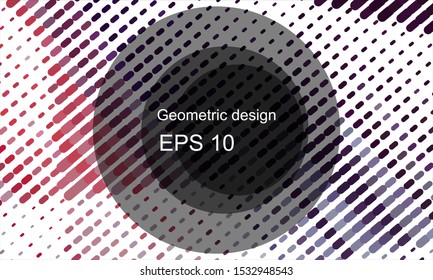 Geometric design halftone with a set of colorful abstract circles. Multicolor, rainbow vector layout with lines, rectangles. Decorative design in an abstract style with rectangles. EPS 10 Vector