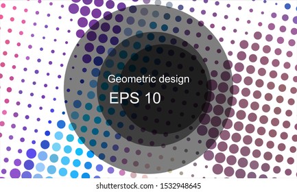 Geometric design halftone with a set of colorful abstract circles. Multicolor, rainbow vector layout with lines, rectangles. Decorative design in an abstract style with rectangles. EPS 10 Vector