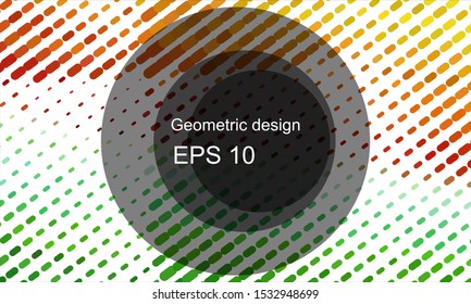 Geometric design halftone with a set of colorful abstract circles. Multicolor, rainbow vector layout with lines, rectangles. Decorative design in an abstract style with rectangles. EPS 10 Vector