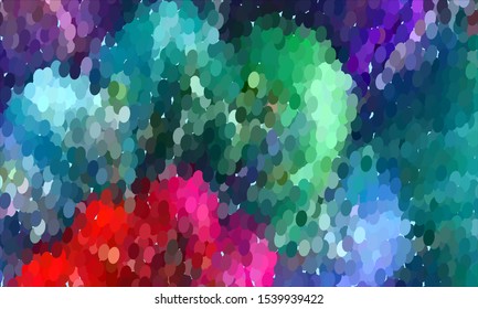 Geometric design halftone with a set of colorful abstract circles. Multicolor, rainbow vector layout with lines, rectangles. Decorative design in an abstract style with rectangles. EPS 10 Vector