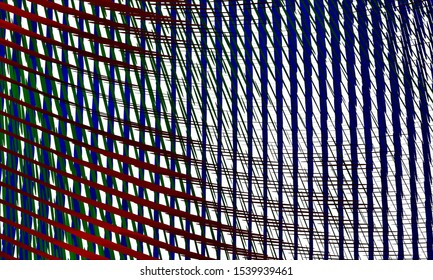 Geometric design halftone with a set of colorful abstract circles. Multicolor, rainbow vector layout with lines, rectangles. Decorative design in an abstract style with rectangles. EPS 10 Vector