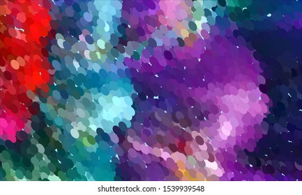 Geometric design halftone with a set of colorful abstract circles. Multicolor, rainbow vector layout with lines, rectangles. Decorative design in an abstract style with rectangles. EPS 10 Vector