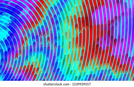 Geometric design halftone with a set of colorful abstract circles. Multicolor, rainbow vector layout with lines, rectangles. Decorative design in an abstract style with rectangles. EPS 10 Vector