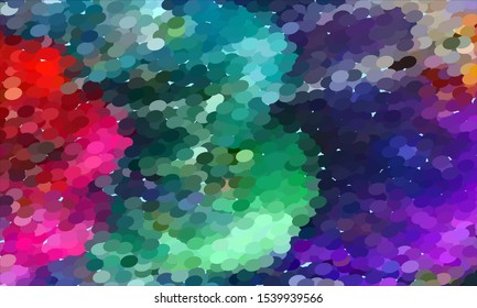 Geometric design halftone with a set of colorful abstract circles. Multicolor, rainbow vector layout with lines, rectangles. Decorative design in an abstract style with rectangles. EPS 10 Vector