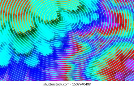 Geometric design halftone with a set of colorful abstract circles. Multicolor, rainbow vector layout with lines, rectangles. Decorative design in an abstract style with rectangles. EPS 10 Vector