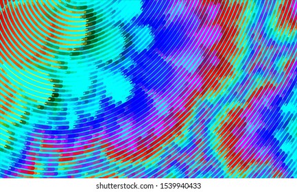 Geometric design halftone with a set of colorful abstract circles. Multicolor, rainbow vector layout with lines, rectangles. Decorative design in an abstract style with rectangles. EPS 10 Vector
