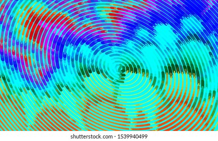 Geometric design halftone with a set of colorful abstract circles. Multicolor, rainbow vector layout with lines, rectangles. Decorative design in an abstract style with rectangles. EPS 10 Vector