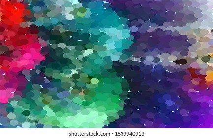 Geometric design halftone with a set of colorful abstract circles. Multicolor, rainbow vector layout with lines, rectangles. Decorative design in an abstract style with rectangles. EPS 10 Vector