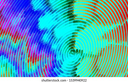 Geometric design halftone with a set of colorful abstract circles. Multicolor, rainbow vector layout with lines, rectangles. Decorative design in an abstract style with rectangles. EPS 10 Vector