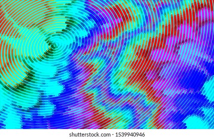 Geometric design halftone with a set of colorful abstract circles. Multicolor, rainbow vector layout with lines, rectangles. Decorative design in an abstract style with rectangles. EPS 10 Vector