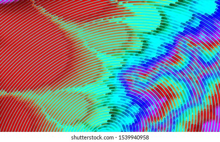 Geometric design halftone with a set of colorful abstract circles. Multicolor, rainbow vector layout with lines, rectangles. Decorative design in an abstract style with rectangles. EPS 10 Vector