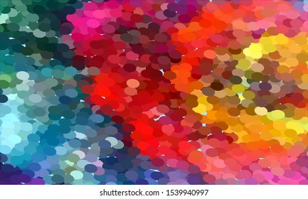 Geometric design halftone with a set of colorful abstract circles. Multicolor, rainbow vector layout with lines, rectangles. Decorative design in an abstract style with rectangles. EPS 10 Vector