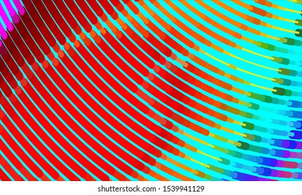 Geometric design halftone with a set of colorful abstract circles. Multicolor, rainbow vector layout with lines, rectangles. Decorative design in an abstract style with rectangles. EPS 10 Vector