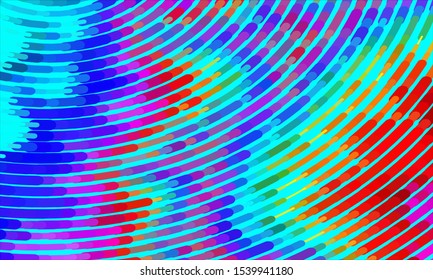 Geometric design halftone with a set of colorful abstract circles. Multicolor, rainbow vector layout with lines, rectangles. Decorative design in an abstract style with rectangles. EPS 10 Vector