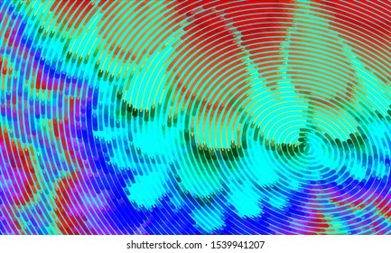 Geometric design halftone with a set of colorful abstract circles. Multicolor, rainbow vector layout with lines, rectangles. Decorative design in an abstract style with rectangles. EPS 10 Vector