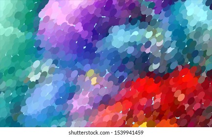 Geometric design halftone with a set of colorful abstract circles. Multicolor, rainbow vector layout with lines, rectangles. Decorative design in an abstract style with rectangles. EPS 10 Vector