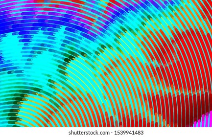 Geometric design halftone with a set of colorful abstract circles. Multicolor, rainbow vector layout with lines, rectangles. Decorative design in an abstract style with rectangles. EPS 10 Vector