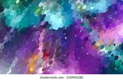 Geometric design halftone with a set of colorful abstract circles. Multicolor, rainbow vector layout with lines, rectangles. Decorative design in an abstract style with rectangles. EPS 10 Vector