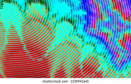 Geometric design halftone with a set of colorful abstract circles. Multicolor, rainbow vector layout with lines, rectangles. Decorative design in an abstract style with rectangles. EPS 10 Vector