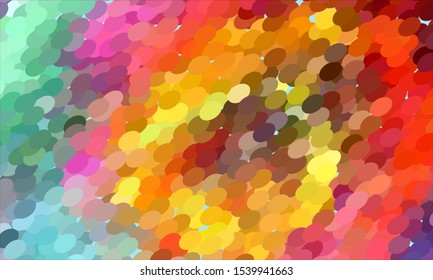 Geometric design halftone with a set of colorful abstract circles. Multicolor, rainbow vector layout with lines, rectangles. Decorative design in an abstract style with rectangles. EPS 10 Vector