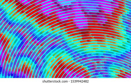 Geometric design halftone with a set of colorful abstract circles. Multicolor, rainbow vector layout with lines, rectangles. Decorative design in an abstract style with rectangles. EPS 10 Vector