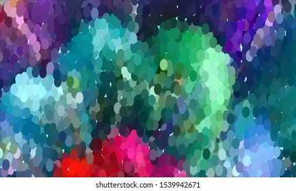 Geometric design halftone with a set of colorful abstract circles. Multicolor, rainbow vector layout with lines, rectangles. Decorative design in an abstract style with rectangles. EPS 10 Vector