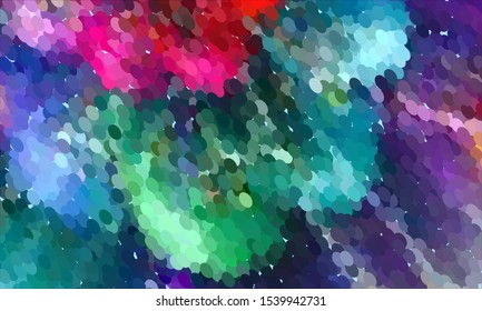 Geometric design halftone with a set of colorful abstract circles. Multicolor, rainbow vector layout with lines, rectangles. Decorative design in an abstract style with rectangles. EPS 10 Vector