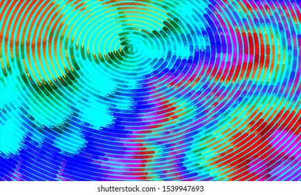 Geometric design halftone with a set of colorful abstract circles. Multicolor, rainbow vector layout with lines, rectangles. Decorative design in an abstract style with rectangles. EPS 10 Vector