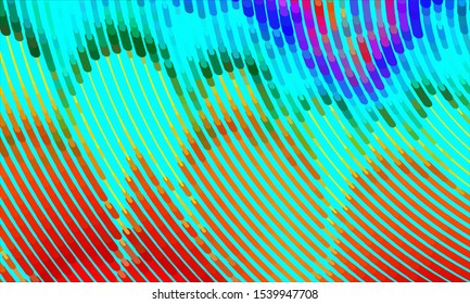 Geometric design halftone with a set of colorful abstract circles. Multicolor, rainbow vector layout with lines, rectangles. Decorative design in an abstract style with rectangles. EPS 10 Vector