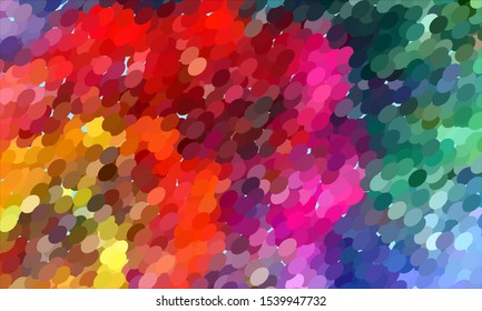 Geometric design halftone with a set of colorful abstract circles. Multicolor, rainbow vector layout with lines, rectangles. Decorative design in an abstract style with rectangles. EPS 10 Vector