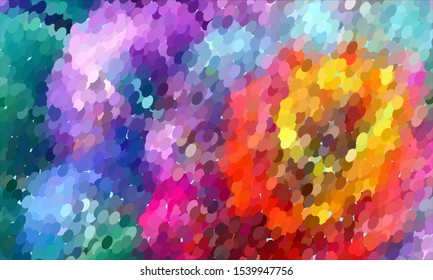 Geometric design halftone with a set of colorful abstract circles. Multicolor, rainbow vector layout with lines, rectangles. Decorative design in an abstract style with rectangles. EPS 10 Vector
