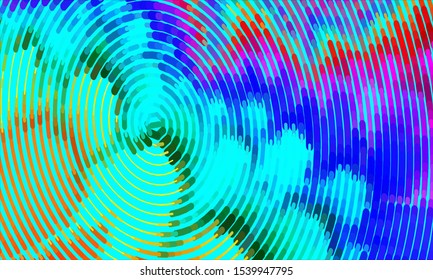 Geometric design halftone with a set of colorful abstract circles. Multicolor, rainbow vector layout with lines, rectangles. Decorative design in an abstract style with rectangles. EPS 10 Vector