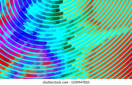 Geometric design halftone with a set of colorful abstract circles. Multicolor, rainbow vector layout with lines, rectangles. Decorative design in an abstract style with rectangles. EPS 10 Vector