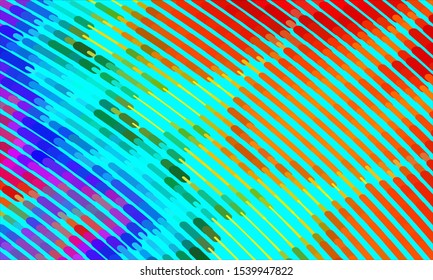 Geometric design halftone with a set of colorful abstract circles. Multicolor, rainbow vector layout with lines, rectangles. Decorative design in an abstract style with rectangles. EPS 10 Vector