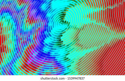 Geometric design halftone with a set of colorful abstract circles. Multicolor, rainbow vector layout with lines, rectangles. Decorative design in an abstract style with rectangles. EPS 10 Vector