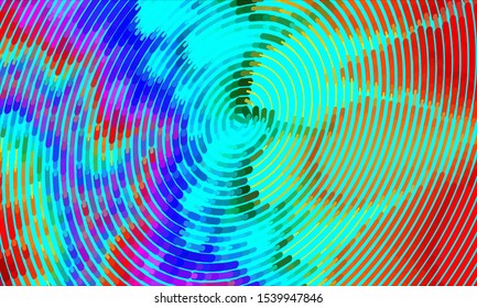 Geometric design halftone with a set of colorful abstract circles. Multicolor, rainbow vector layout with lines, rectangles. Decorative design in an abstract style with rectangles. EPS 10 Vector