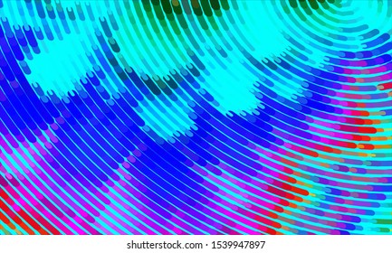 Geometric design halftone with a set of colorful abstract circles. Multicolor, rainbow vector layout with lines, rectangles. Decorative design in an abstract style with rectangles. EPS 10 Vector