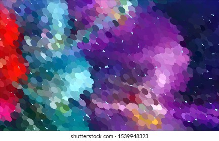 Geometric design halftone with a set of colorful abstract circles. Multicolor, rainbow vector layout with lines, rectangles. Decorative design in an abstract style with rectangles. EPS 10 Vector