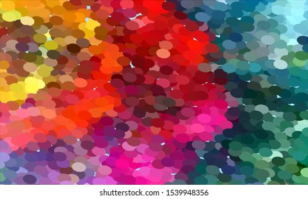 Geometric design halftone with a set of colorful abstract circles. Multicolor, rainbow vector layout with lines, rectangles. Decorative design in an abstract style with rectangles. EPS 10 Vector