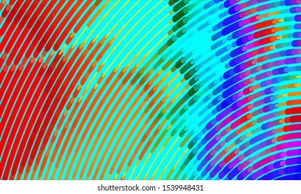 Geometric design halftone with a set of colorful abstract circles. Multicolor, rainbow vector layout with lines, rectangles. Decorative design in an abstract style with rectangles. EPS 10 Vector