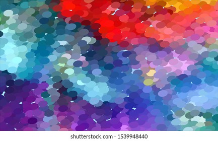 Geometric design halftone with a set of colorful abstract circles. Multicolor, rainbow vector layout with lines, rectangles. Decorative design in an abstract style with rectangles. EPS 10 Vector