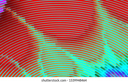 Geometric design halftone with a set of colorful abstract circles. Multicolor, rainbow vector layout with lines, rectangles. Decorative design in an abstract style with rectangles. EPS 10 Vector