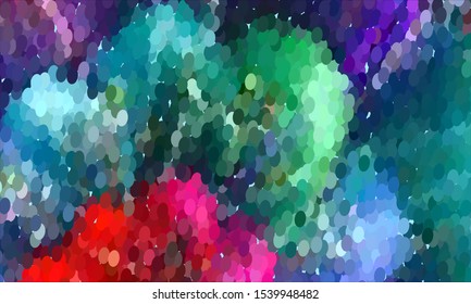 Geometric design halftone with a set of colorful abstract circles. Multicolor, rainbow vector layout with lines, rectangles. Decorative design in an abstract style with rectangles. EPS 10 Vector