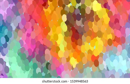 Geometric design halftone with a set of colorful abstract circles. Multicolor, rainbow vector layout with lines, rectangles. Decorative design in an abstract style with rectangles. EPS 10 Vector