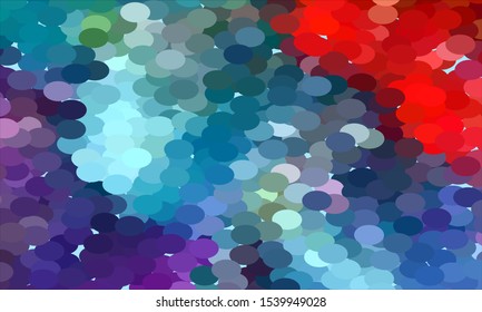 Geometric design halftone with a set of colorful abstract circles. Multicolor, rainbow vector layout with lines, rectangles. Decorative design in an abstract style with rectangles. EPS 10 Vector