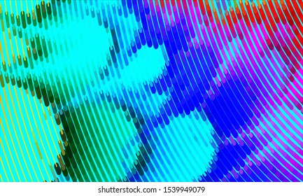 Geometric design halftone with a set of colorful abstract circles. Multicolor, rainbow vector layout with lines, rectangles. Decorative design in an abstract style with rectangles. EPS 10 Vector